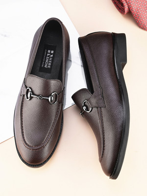 HERE&NOW Slip On For Men(Brown , 10)