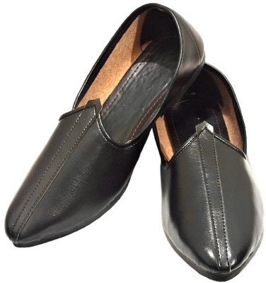 JAIPUR DIVINECRAFT Men's Jalsa Jutti,Jutis For Men BLACK Slip On For Men(Black , 6)