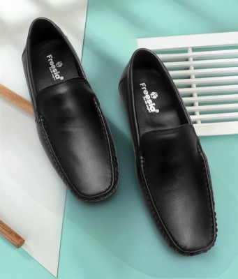 Freesia Genuine Leather Formal Loafers For Men(Black)