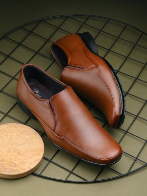 Bucik Bucik Men Formal Slip On Synthetic Leather Shoes Slip On For Men(Tan)