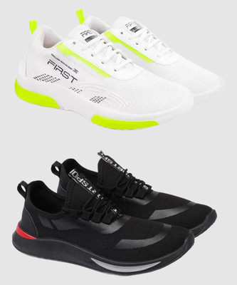 HOTSTYLE 2 Pair Combo Stylish & Trendy Running Shoes For Men(Multicolor , 8)