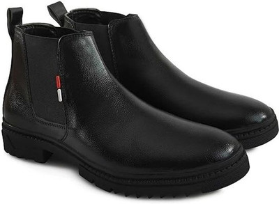Krishna collection Chelsea Boots for Men Boat Shoes For Men(Black , 7)