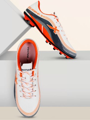VECTOR X Legend 2.0 Men's Football Shoe/Studs Football Shoes For Men(White, Orange)