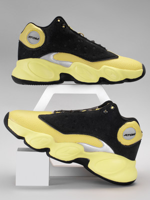 ATOM Street Swagger Sneakers For Men(Yellow, Black , 9)