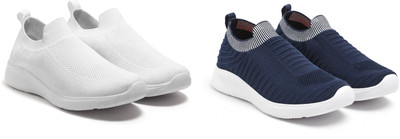 Face Stylish Sports Shoes for Men – Ideal for Running, Gym & Training Sneakers For Men(White, Navy , 9)
