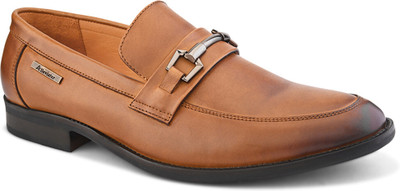 ALLEVIATER Alleviater Genuine Leather Formal Slip on For Men's Party Wear For Men(Tan , 10)