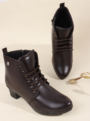 THE ALL WAY Elegant Women Ankle Length Boots Boots For Women(Brown , 6)