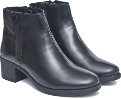 ALLEVIATER Stylish Casual Ankle Length Boots For Women (Black) Boots For Women(Black , 3)