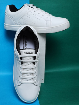 Abros STAGO Sneakers For Men(White, Black , 9)