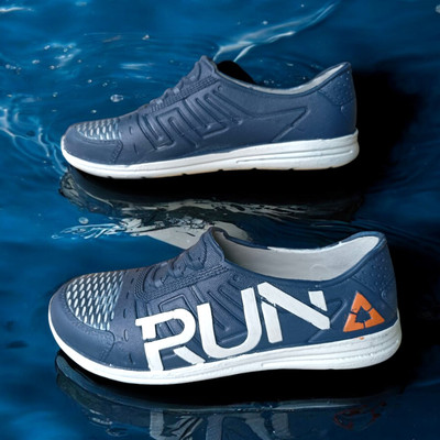 Aanbaan Men’s Waterproof Rain Safety Shoes for Farming, Construction, Carpenter, Garden Loafers For Men(Blue , 8)