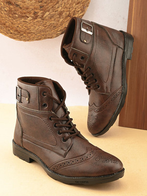 Real Bliss premium leather Boots For Men | Formal Boots| high ankle boots for men| stylish Boots For Men(Brown , 8)