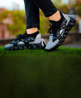 TST BLACK_Yellow_ Running Shoes For Men(Black , 7)