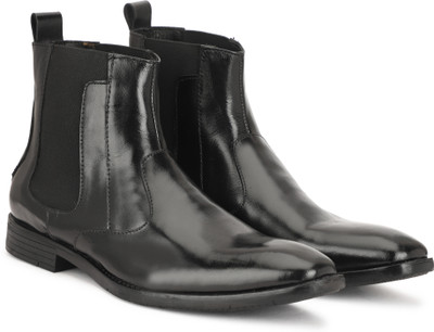 PROVOGUE Genuine Leather a Boots Boots For Men(Black , 6)