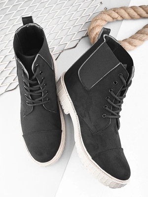 KILLER Black Casual Boots For Men Boots For Men(Black , 7)