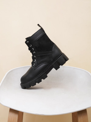 SELFIEE Boots For Women(Black , 4)