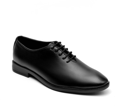 Dagga Dagga Men’s Genuine Leather Wholecut Oxford Shoes – Formal Lace-Up Office Wear Oxford For Men(Black , 6)