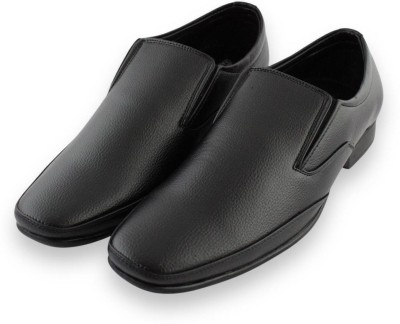 Leathercraft Slip On Formal Shoes For Men(Black , 7)