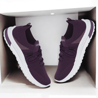 Free Kicks Free Kicks M7-3012 Lightweight Sneakers For Women(Purple , 5)