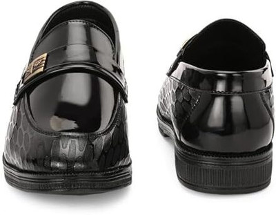 Akash Enterprises Men's Sole Premium Formal Dress Shoes | Elegant | Comfortable and Stylish Slip On For Men(Black , 6)