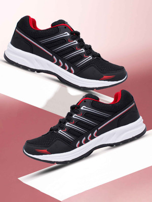 asian wndr-11 sports Latest Stylish Casual shoes Lace up Lightweight Running Shoes For Men(Red, Black , 6)