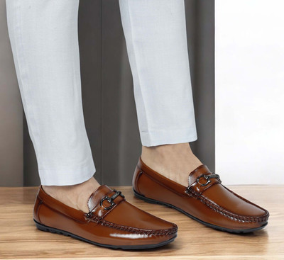 BRANDIGO WalkPro Loafers For Men(Tan , 6)