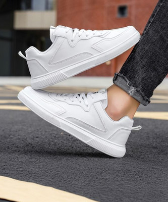 TrendWalk Sneakers For Men(White , 9)