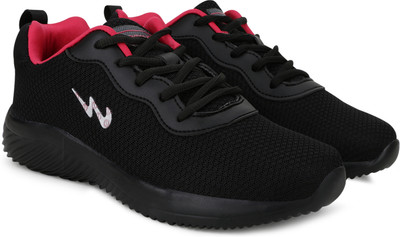 CAMPUS Walking Shoes For Women(Black , 8)