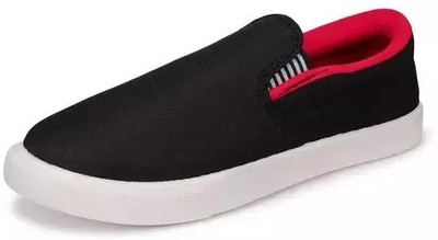 BOKZZON Classic loafer shoes – Comfortable shoes for men, stylish loafers & jute shoes Loafers For Men(Red, Black , 6)