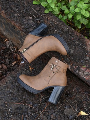 El Paso EPW-7991 Lightweight Comfort Summer Trendy Premium Stylish Boots For Women(Tan)