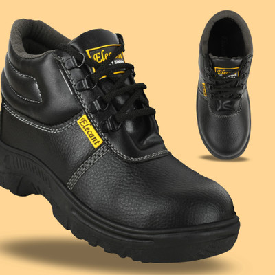 Elecant Safety Shoes With Steel Toe Protection For Men(Black , 8)