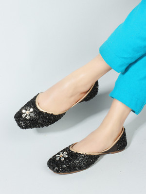 Retro Walk MJ005 Mojaris For Women(Black , 4)