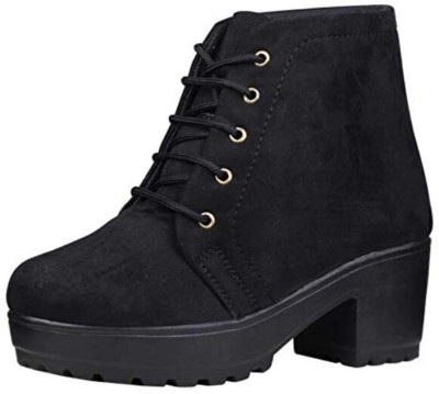 SNASTA Black boots for women Boots For Women(Black , 8)