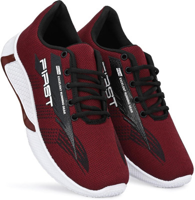 SPOTWALK Walking Shoes For Men(Maroon , 10)