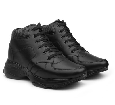 Remitol New Height Increasing Shoes For Men With Oxygen Insoles Shining Casual Shoes Casuals For Men(Black , 5)