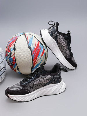 action Athleo TURBO 501 Stylish Lightweight Comfortable Sports Lace Up Running Shoes For Men(Black , 8)