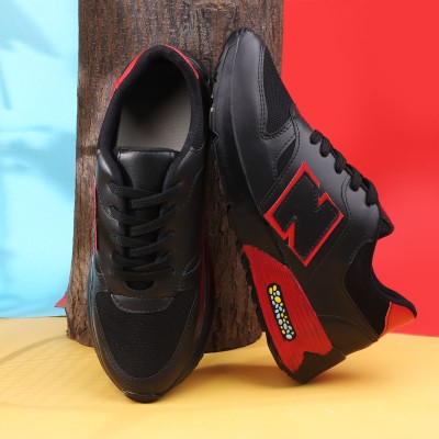 Rugbi N-BLACK-RED Sneakers For Men(Red, Black)