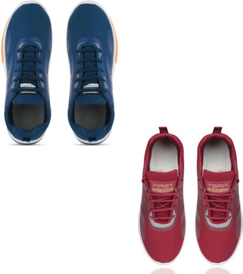AYANSH MANUFACTURING Walking Shoes For Men(Blue, Red , 9)