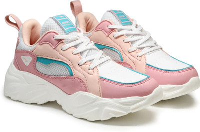 asian BLOSSOM-12 Running Shoes For Women(White, Pink , 7)