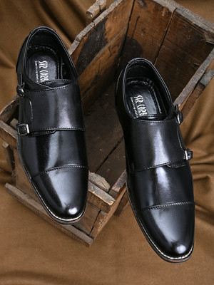 SiR CORBETT Monk Strap Monk Strap For Men(Black , 8 UK/India)