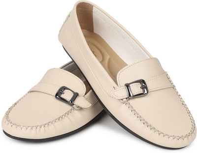 yoho Bliss Comfortable Slip On Formal Women | Office and Party Wear Shoe Loafers For Women(Beige , 5)