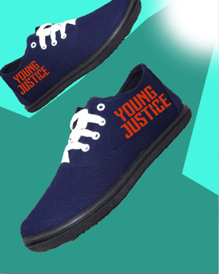 Kenamin Stylish Casual Shoes for Men and kids Casuals For Men(Blue, Orange , 10)