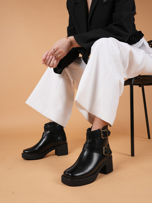 DROP BOLD Boots For Women(Black , 5)