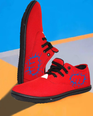 Kenamin Stylish Casual Shoes for Men and kids Casuals For Men(Red, Blue , 9)