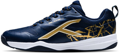 Hundred Blade Pro Non Marking Badminton Shoes For Men(Navy , 11)