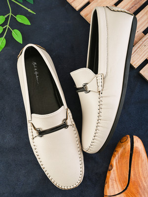 Mast & Harbour Driving Shoes For Men(Off White , 8)