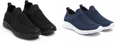 Face Stylish Sports Shoes for Men – Ideal for Running, Gym & Training Sneakers For Men(Navy, Black , 10)