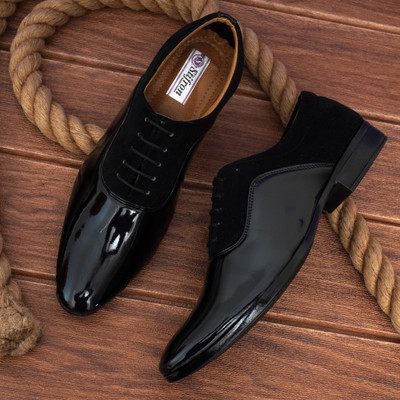 STIFRON TRENDING formal shoes|Light weight comfort| latest shoes|lace up for men| Party Wear For Men(Black , 8)