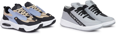 DARTKICK Versatile Casual Shoes for Men – Smart, Sleek & Comfortable Casuals For Men(White, Blue, Grey, Black , 10)