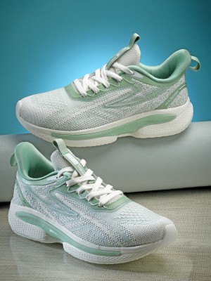 action KIA 401 Lightweight Comfortable Ulta-Comfort Running Shoes For Women(White, Green)