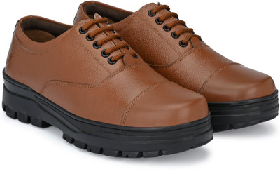 Babla Traders Babla Police Office Leather Shoe Corporate Casuals For Men(Tan , 9)